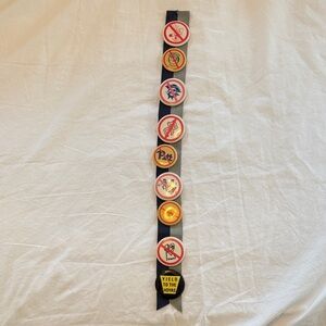 1990s Big East Colorful Button Collection on Ribbon - Georgetown Hoyas Proud